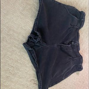 American Eagan paper bag shorts black size 16